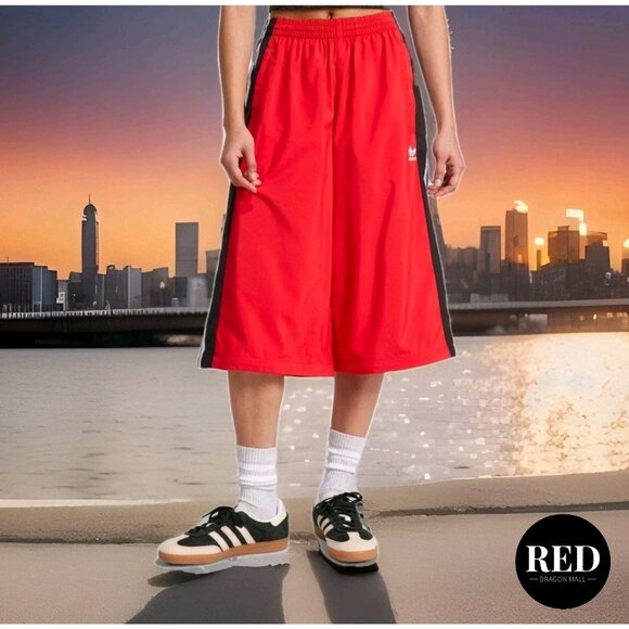 Adidas Rasant Cut Line Collegiate Red Track Pants JY4616 - Women's Size S - Picture 5 of 7